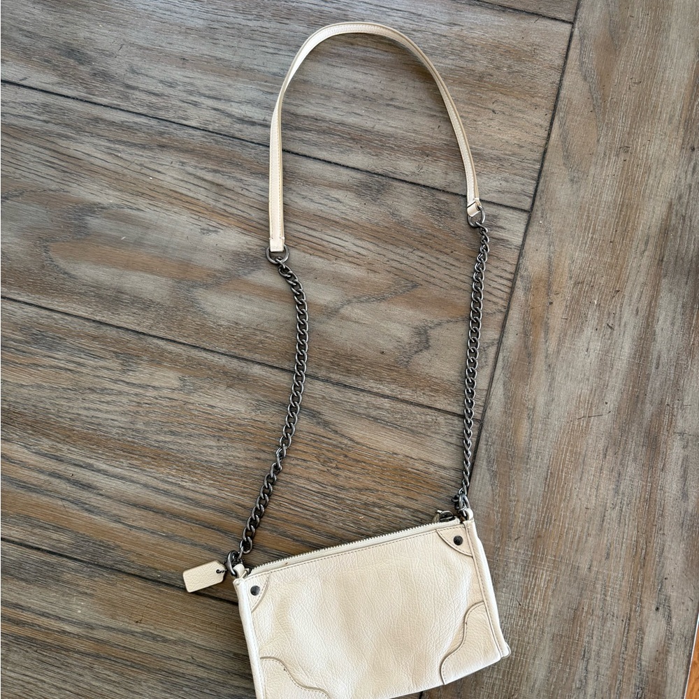 Coach Cream Leather Crossbody Bag - Picture 3 of 9
